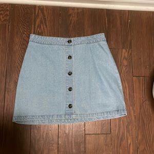 Denim Button Skirt
